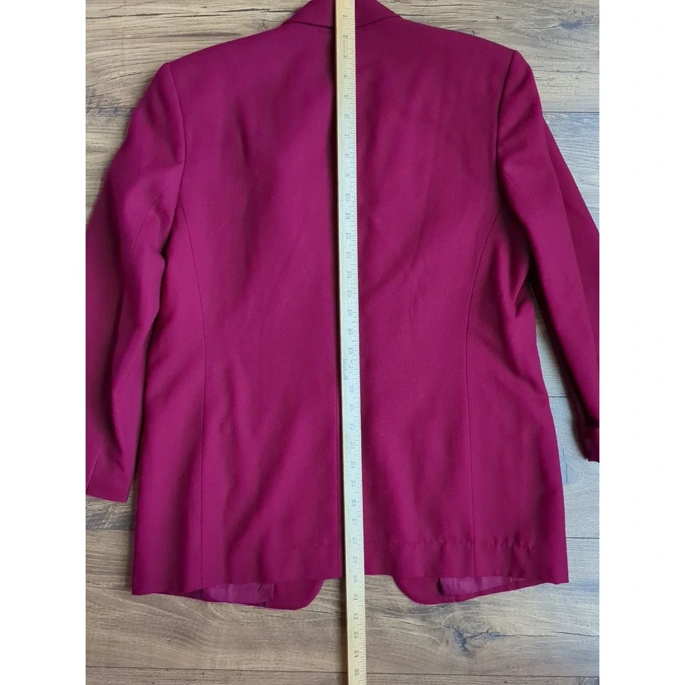 VTG Pendleton‎ Womens Sz 10 Single Button Deep Red Blazer Made In USA